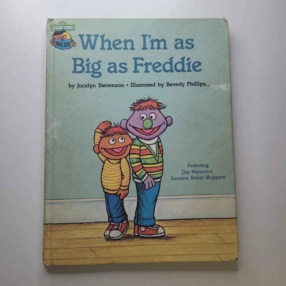 Sesame Street When I'm As Big As Freddie Book‎ Vintage 1980s Muppets Jim Henson